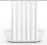 Waterproof PEVA Shower Curtain 72x72 inches, Mildew Resistant Quick-Drying Bathroom Divider, Colorfast, White