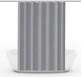 12 Hooks Reinforced PEVA Shower Curtain Waterproof Mildew Resistant Durable Quick-Drying, 72x72 inches, Gray