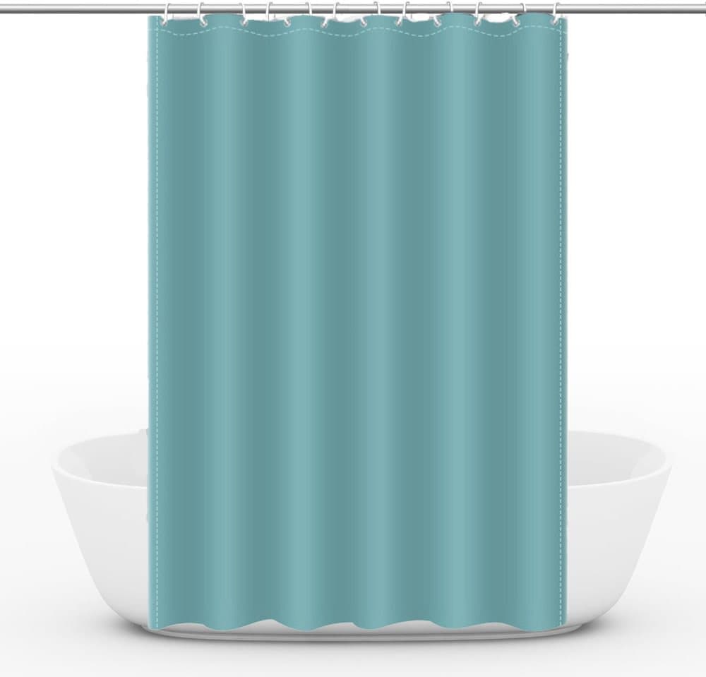 Reinforced PEVA shower curtain waterproof mildew resistant colorfast durable quick-drying, 72x72 inches, Dark green