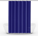 12 Hooks Reinforced PEVA Waterproof Shower Curtain Mildew Resistant Colorfast Durable Quick-Drying, 180x180cm, Dark Blue