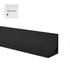2M Flexible Silicone Shower Threshold Water Barrier to Prevent Splashes, 3 cm high, Black