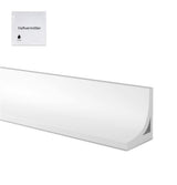 1M Flexible Silicone Shower Threshold Water Barrier to Prevent Splashes, 3 cm High, White