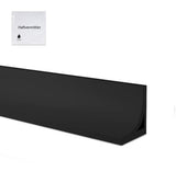 3M Flexible Silicone Shower Threshold Water Barrier, 3 cm High, Black, Waterproof Strip to Prevent Splashes