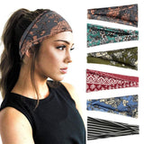 6 pcs Elastic Hair Band Headband for Yoga Training, Patterned