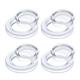 4-pack Transparent Silicone Umbrella Hole Ring and Cap for Garden and Patio, 2.5-inch