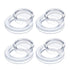 4-pack Transparent Silicone Umbrella Hole Ring and Cap for Garden and Patio, 2.5-inch