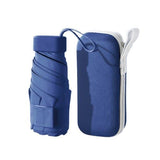 6-Fold Portable Mini Umbrella with UV Protection for Sun and Rain, Ultralight Compact, Dark Blue