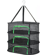 4 Layer Hanging Drying Net with Zipper, Foldable Garden Drying Net for Plants Seeds and Fish, 40x60cm