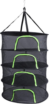 3 Layer Hanging Drying Net, 40x60cm, Foldable with Zipper for Plants Seeds and Fish