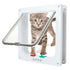 4-Way Locking Cat Flap for Small Dogs and Cats, Easy Installation, White, M