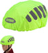 Reflective Bicycle Helmet Cover, Water and Wind Resistant Rain Cover, Green