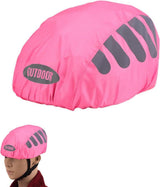 Reflective Bicycle Helmet Cover, Universal Wind and Water Resistant, Compatible with All Brands, Pink