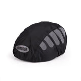 Reflective Bicycle Helmet Cover, Water and Wind Resistant Rain Cover, Black