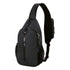 Unisex Multifunctional Shoulder Bag Crossbody Chest Backpack with Headphone Jack for Hiking Travel Climbing, Black