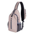 1 Crossbody Chest Backpack with Headphone Jack, Multifunctional Unisex Shoulder Bag for Hiking Travel Climbing, Pink