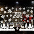 12 Pieces Static Cling Christmas Window Stickers with Snowflakes Santa Snowman Reindeer, for Home and Office Winter Decorations