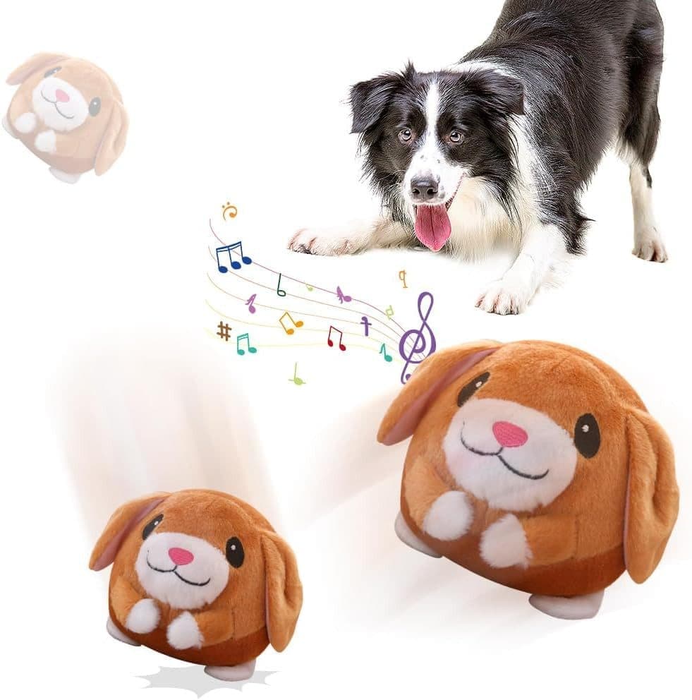 Interactive Plush Dog Toy for Training and Play, Durable Ball Design