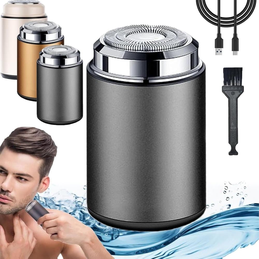 Electric Shaver Mini for Men, Travel & Everyday Use, Compatible with Braun, Gray