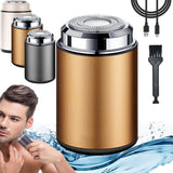 Braun Compatible Electric Shaver Mini for Men, Travel and Everyday Use, Gold