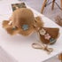 Girls Straw Hat and Shoulder Bag Set for Summer Beach Travel Outdoor Play, Khaki