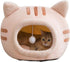 Fluffy Dog Bed Cat Bed Winter Pet House Anti-Slip, M, Pink