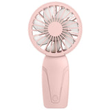 Portable Mini Hand Fan USB Rechargeable with 3 Speeds, Quiet Handheld Fan, Pink