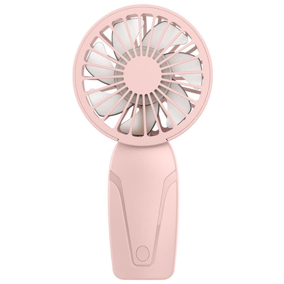 Portable Mini Hand Fan USB Rechargeable with 3 Speeds, Quiet Handheld Fan, Pink