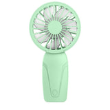 Portable Mini Hand Fan USB Rechargeable with 3 Speeds, Quiet Handheld Fan, Green