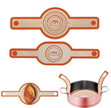 2-Pack Nonstick Silicone Baking Mat with Long Handles, Red