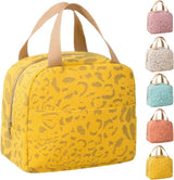 Insulated Lunch Bag Reusable Portable Small Cooler for Food, Office Gym Beach Travel, Yellow