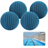 4-Pack 7 cm Reusable Filter Balls for Hot Tub and Pool Cleaning, Effective Suction