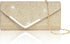 Sequin Evening Bag for Women 3-in-1 with Chain and Envelope Shape, Gold