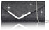 Sequin Evening Bag for Women 3-in-1 with Chain and Envelope Shape, Black