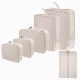 6-Piece Waterproof Travel Storage Bags Organizer for Suitcase, Wood, Compatible with Travel and Vacation