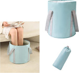 Foldable Foot Bath Tub 30x36cm, Blue, Portable for Home Travel Camping Spa Care, with Non-Slip Design