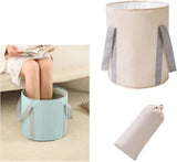 Foldable Foot Bath Tub 30x36cm, Wood, Portable for Home Travel Camping Outdoor Use, Foot Spa and Care