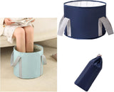 Foldable Foot Bath Tub Portable Foot Spa for Home Travel and Camping, Dark Blue, 14.5 x 12.5 x 5.5 inches