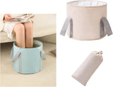 Foldable Foot Bath Tub 30x20cm, Portable Foot Spa for Home Travel Camping and Outdoor Use, Wood