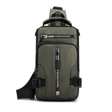 Men's Water Resistant Shoulder Bag with USB Charging Port, Cross Body Bag for Men and Women, Green
