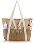 Waterproof Beach Bag for Women with Zipper Sand-Resistant Design Shoulder Strap, Perfect for Beach and Travel, Brown