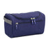 Waterproof makeup bag with 3 compartments and handle, hanging toiletry bag for men and women, dark blue