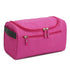 Waterproof makeup bag with 3 compartments and handle, hanging toiletry bag for men and women, red