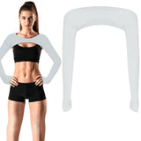 Breathable quick-dry arm warmers with shoulder protection and thumb holes, Gray