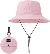 Unisex Foldable Waterproof Fisherman Hat Quick-Drying Sun Protection for Summer Outdoor, Pink
