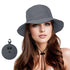Foldable Waterproof Fisherman Hat Unisex Quick-Drying Sun Protection Summer Outdoor Hat, Dark Gray