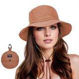 Foldable Waterproof Fisherman Hat Unisex Quick-Drying Sun Protection Summer Outdoor Hat, Dark Pink