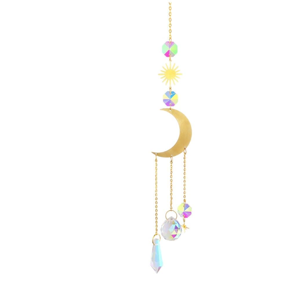 6 inches rainbow refractive prism suncatcher, crystal sun reflecting decoration, , 6 inches