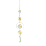 6 inches rainbow refractive prism suncatcher crystal decoration, 15 cm
