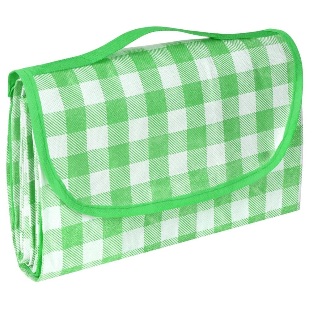 Waterproof Picnic Mat Foldable with Carrying Handle for Camping Beach Park Outdoor Activities, 200x200cm, Green