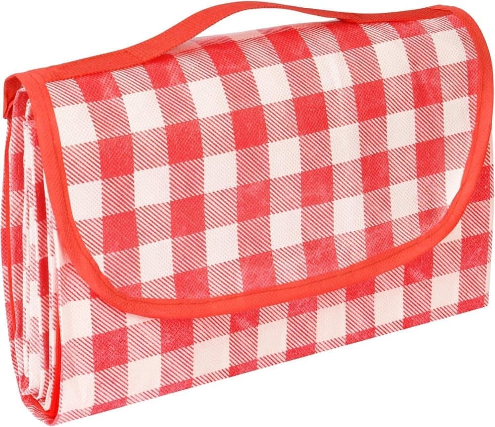 Waterproof Picnic Mat Foldable with Carrying Handle for Camping Beach Park Outdoor, Durable, 150x200cm, Pink